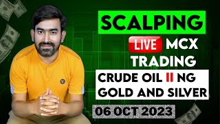 LIVE Mcx Trading  Crude Oil II Natural Gas II 06 OCT 2023 II livetrading [upl. by Phail]