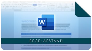 Regelafstand instellen  Microsoft Word [upl. by Aihsar]