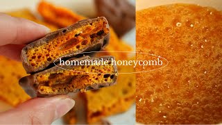 Easy Homemade Honeycomb amp Crunchie Bars Recipe 🍯 [upl. by Nial]