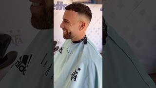 Nicolás Otamendi  Corte y Barba  2021 haircut barber barbershop barbero futbol barberia [upl. by Lachlan]