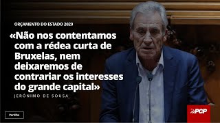 Jerónimo de Sousa encerramento debate na generalidade OE 2020 [upl. by Oberg]