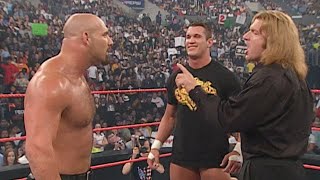 Triple H and Goldberg meet facetoface for the first time Raw July 21 2003 [upl. by Llerrem]