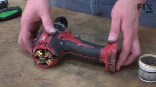 Milwaukee Electric Drill Repair  How to replace the Brush Card [upl. by Id]