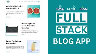 React Nodejs MySQL Full Stack Blog App Tutorial [upl. by Broome]