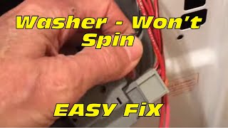 ✨ Front Load Washer Wont Spin  FAST and EASY FIX ✨ [upl. by Filahk558]