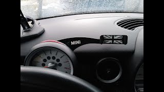 2010 Mini Cooper S cell phone holder install 20072013 [upl. by Wallack447]