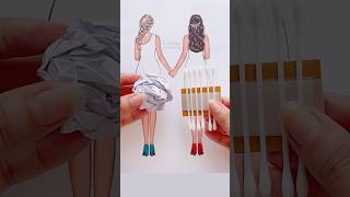 👗✨Painting Hacks  satisfying art painting art shorts [upl. by Ramu]