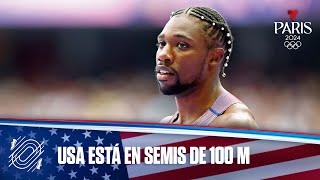 Noah Lyles de USA clasifica a semifinales de 100 metros masculino  Juegos Olímpicos París 2024 [upl. by Reklaw866]