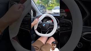 BMW🚗💨 steering wheel coverBMWsteering wheel coverbeautiful types of covershorts [upl. by Alicia]