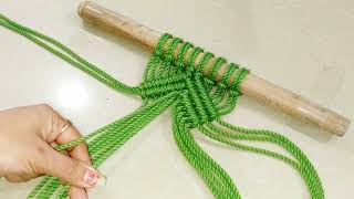 PART 1 Simple Macrame Hanging Pattern 2024  Macrame Pattern Tutorial  How to Tutorial [upl. by Lashar855]