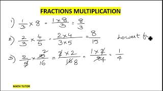 Fractions Multiplication [upl. by Siol334]