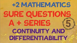 2 MATHEMATICSSURE QUESTIONS SERIESCONTINUITY AND DIFFERENTIABILITY6 MARKS SURE 👍🏻 [upl. by Mikol625]