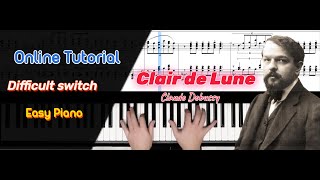 Easy VersionHow to play Clair De Lune by Claude Debussy on piano [upl. by Waldner630]