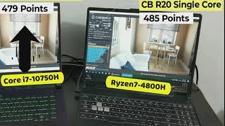 Ryzen7 4800H vs Intel Core i7 10750H  Comparison  Cinebench  Real World [upl. by Ashatan]