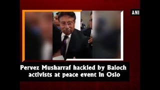 Pervez Musharraf hackled by Baloch activists at peace event in Oslo  Norway News [upl. by Etnahsa]