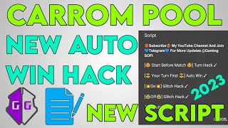 Carrom Pool New Auto Win Hack in 2023  New Hack Script  Carrom Pool Hack Using GameGuardian [upl. by Aneertak]