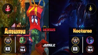 Challenger AMUMU Electrocute Jungle VS NOCTURNE  Challenger KR Patch 104 [upl. by Ewell]