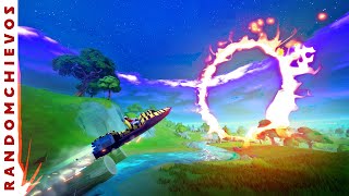 Jump a Motorboat through FLAMING RINGS in Fortnite ALL Locations Dockyard Deal Challenge [upl. by Venn544]