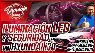 ILUMINACIÓN LED INTERIOR  ALARMA STARLINE Y SISTEMAS DE SEGURIDAD EN ESTE HYUNDAI i30 [upl. by Ryon]