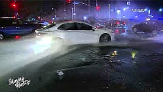 Busted Hydrant Street Stunting amp LAPD Dispersal  SOUTH LOS ANGELES CA 72124 [upl. by Llydnek]