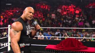 The Rock reveals the new WWE Championship Raw Feb 18 2013 [upl. by Hillari545]