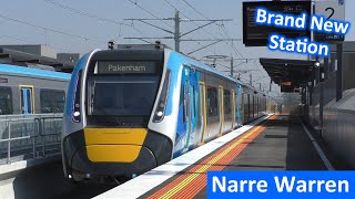 Trains at the new Narre Warren Station  Metro Trains Melbourne [upl. by Theo203]