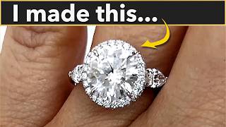 Custom Jeweler Creates Dazzling Halo Ring That Sparkles Like Crazy [upl. by Aihsinyt266]