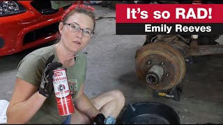 How To Clean Brakes With CRC Brakleen Brake Cleaner With Emily Reeves [upl. by Torre157]