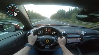 Ferrari GTC4Lusso acceleration 0 to 344 kmh [upl. by Ainocal]