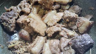 cooking Local pork and yam taro taste better with less items [upl. by Lauer]