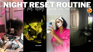 my REALISTIC Night Routine living alone VLOGwhat I eat shower laundry skincare bed prep and [upl. by Nwonknu]