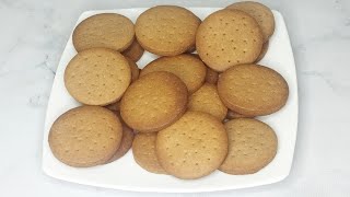 Homemade Healthy Digestive Biscuits  Whole Wheat Cookies  No OvenNo EggNo Butter Atta Biscuit [upl. by Katy678]