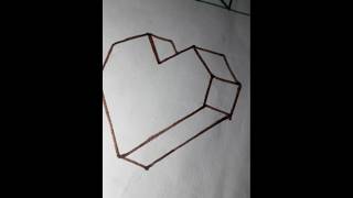 3d heart drawing SUBSCRIBE [upl. by Yendahc]