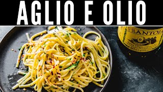 LINGUINE AGLIO E OLIO  Best 15 Minute Pasta Recipe [upl. by Aicala220]