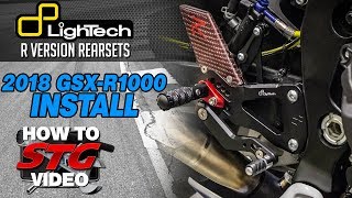 Lightech Suzuki GSXR1000 R Rearsets Install  Sportbike Track Gear [upl. by Atselec]