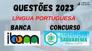 QUESTÕES RECENTES BANCA IBAM  CONCURSO SAQUAREMA 2023 [upl. by Lohner]