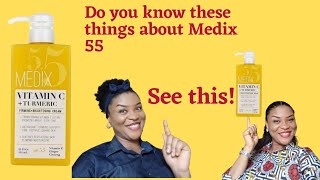 REVIEW ON MEDIX 55 LOTION WITH TURMERIC AND VITAMIN C HOW BEST TO USE medix55 [upl. by Atir]