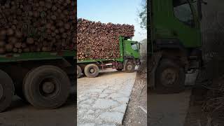 Heavy duty trucks turning on narrow roads shorts car [upl. by Assenej]