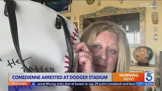 Comedian Elayne Boosler arrested over handbag dispute at Dodger Stadium [upl. by Head]