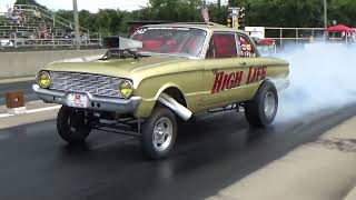 “HIGH LIFE” 61 Ford Falcon Gasser Bootheel Fuel amp Gas Drags 2024 [upl. by Enal940]