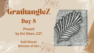 GratitangleZ 2024  Beginner Zentangle®  Day 8  Phossil [upl. by Hudson]