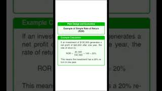 Rate of Return ROR Plant Design and Economics chemicalengineering processengineering economics [upl. by Jeannie]