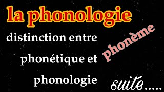 تاااااابع للدرس الأول la phonologie distinction entre phonétique et phonologie [upl. by Seaman858]