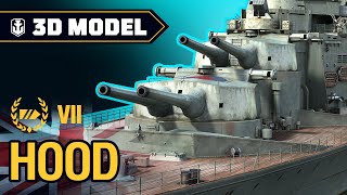 Dry Dock HMS Hood — British battleship  World of Warships [upl. by Allak]