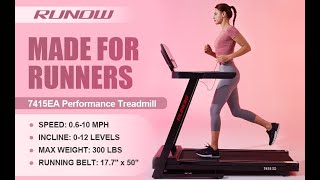 RUNOW Incline Treadmill Perfect as Treadmills for Home Walking and Running [upl. by Ellasal]