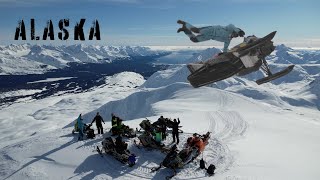 Huge snowmobile jumps Turnagain Pass Alaska  Ep 22 [upl. by Bullock]