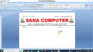 How To Make Letterhead Design in Ms Word  Letter Pad Design in Ms Word [upl. by Sunil725]