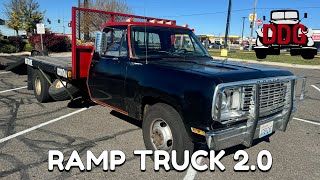 Ramp Truck Nose Job Classing Up My Beater 1992 Dodge D350 Cummins Truck With 1978 Dodge Truck Parts [upl. by Swanson]