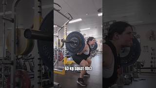 63 kg squat at 977 kgsshorts gym squatweightlifting [upl. by Kristopher]