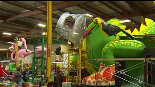 Floats are prepped days away from the 2024 Rose Parade [upl. by Yenattirb987]